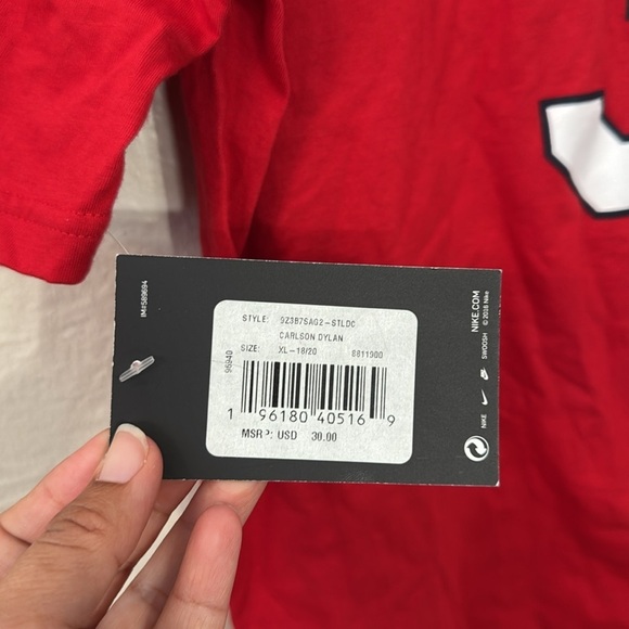 NWT Nike MLB Youth XL 18-20 St. Louis Cardinals Carlson Dylan Cotton Crew Tee - Picture 4 of 6